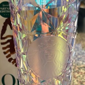 Starbucks Holographic Geometric Tumbler